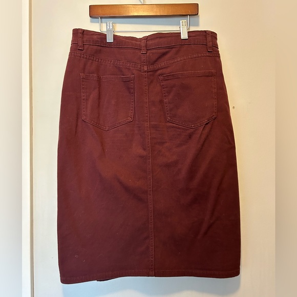 Inherit Clothing Co Remi Wine Skirt - Picture 2 of 2